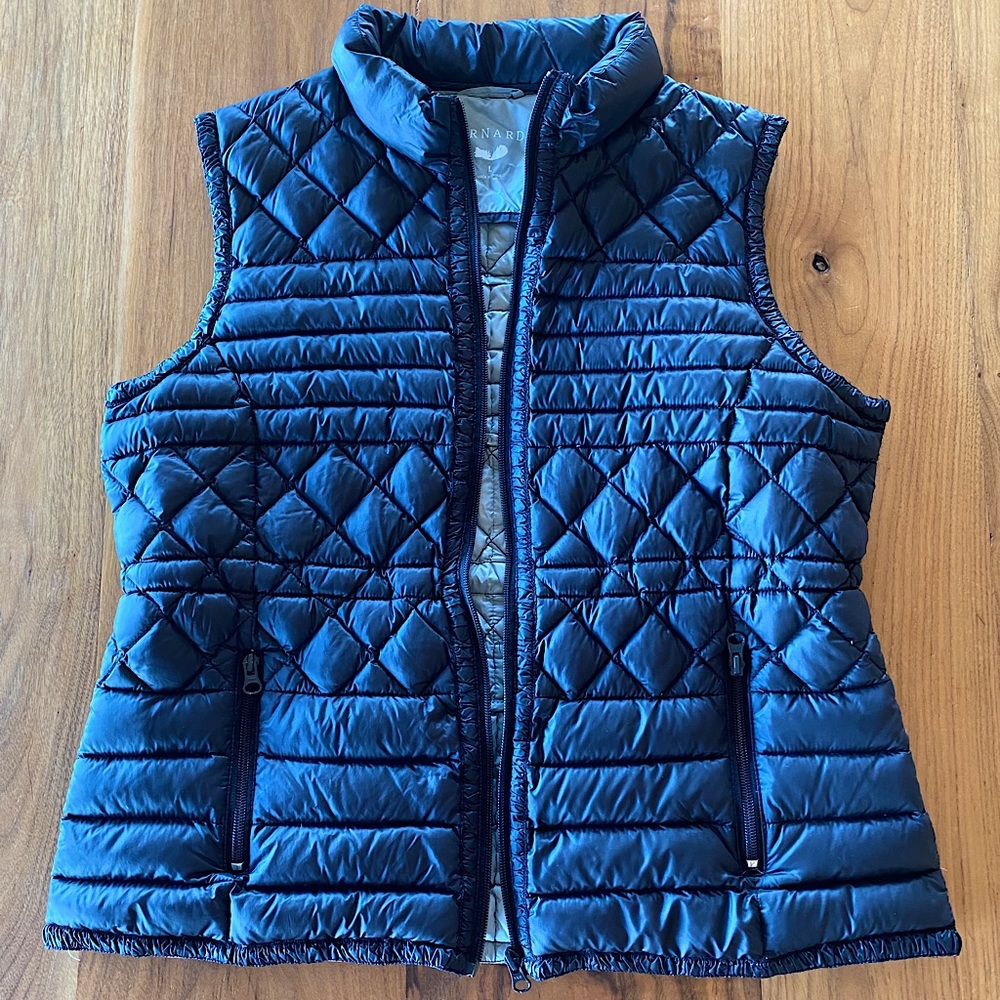 Quilted Black Down Vest size L
